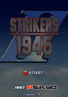 Strikers 1945 II Title Screen